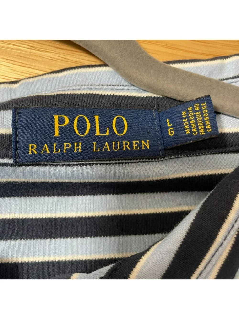 Polo Ralph Lauren Striped Polo Golf Shirt Blue L Embroidered Pony Logo Soft